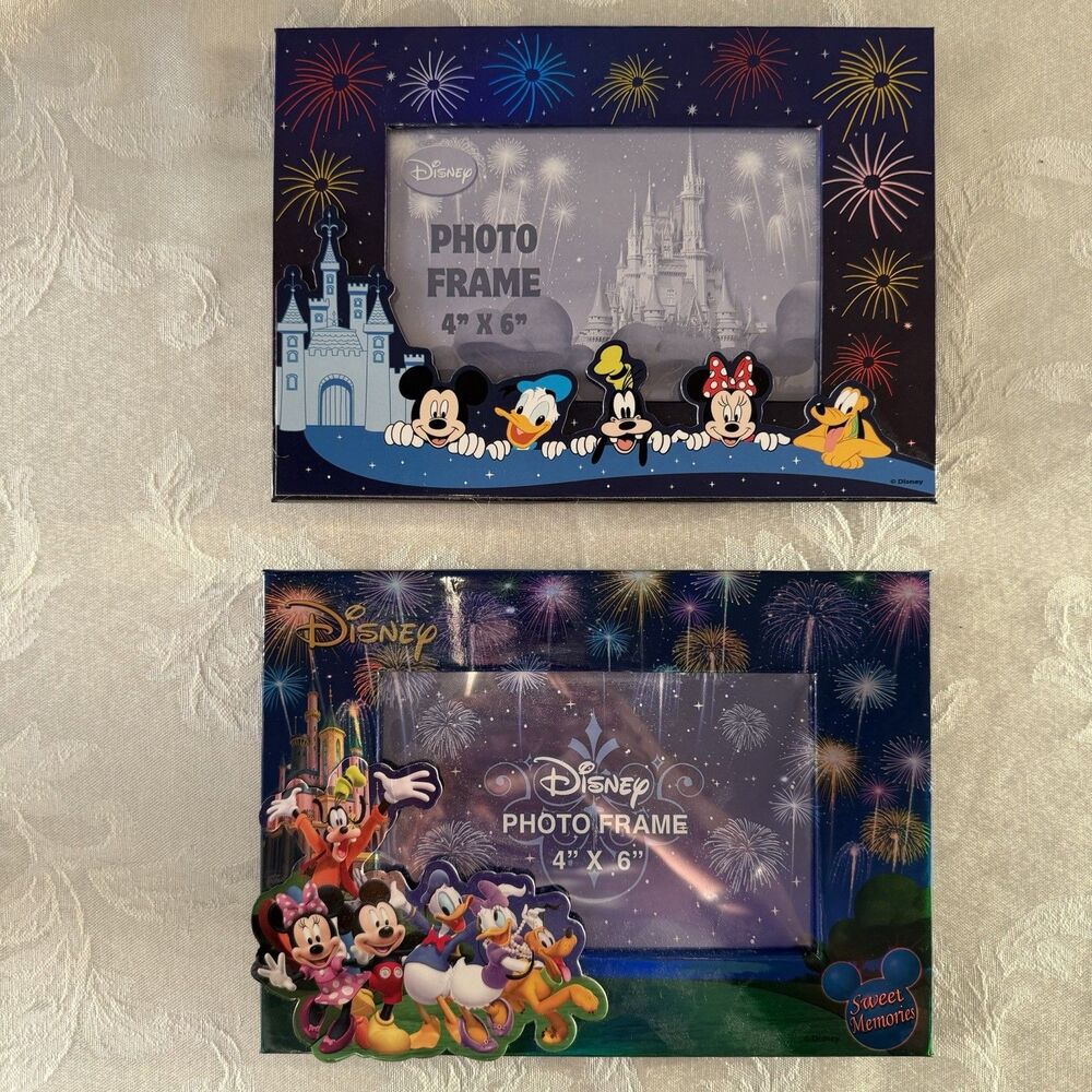 Disney  Photo Frames - Lot of 2 Different Mickey And Friends 4x6 Frames NEW